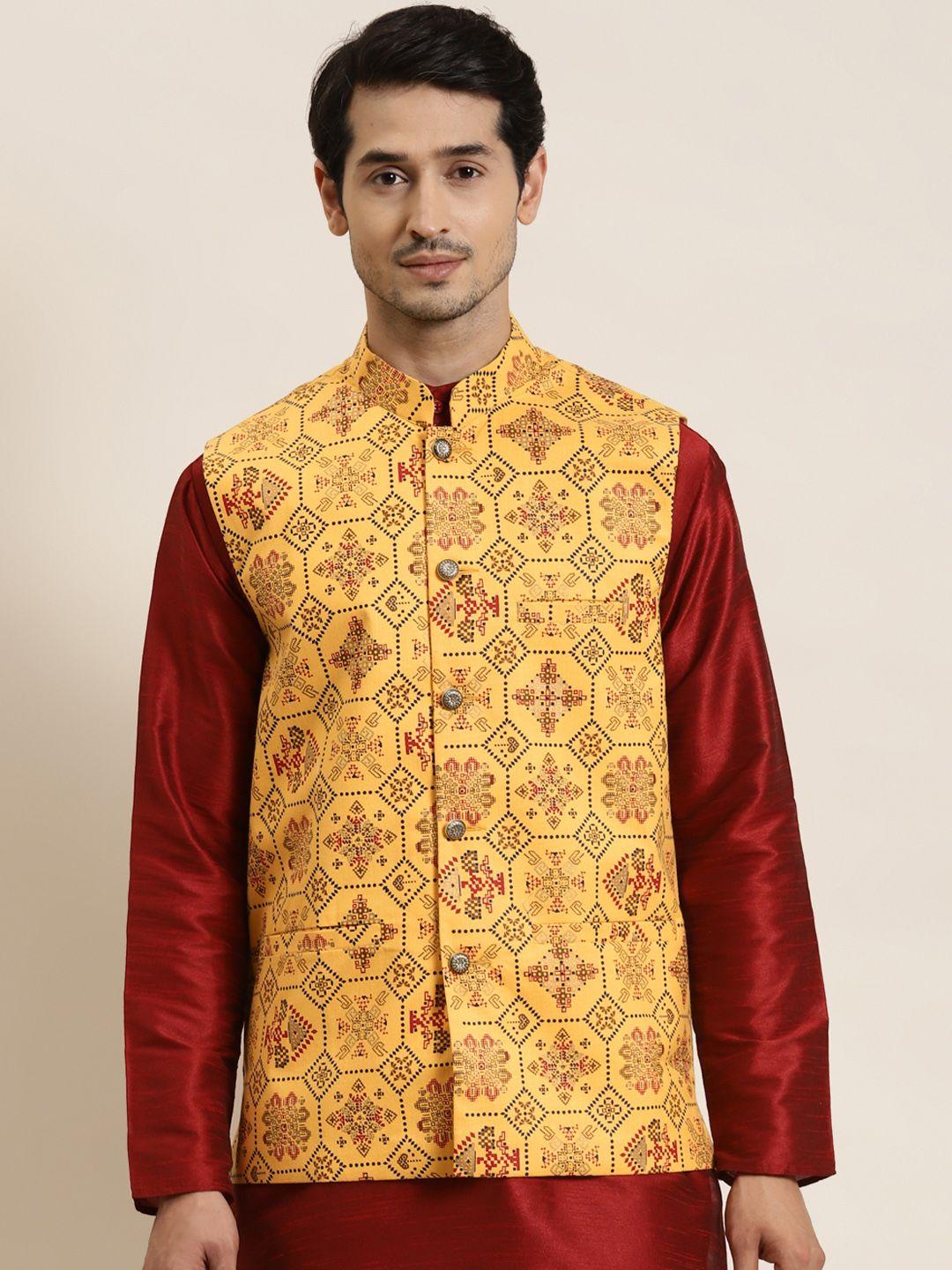 sojanya-men-yellow-ethnic-motifs-printed-nehru-jacket