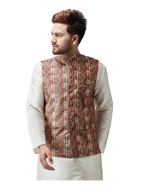 sojanya multicolor paisley print nehru jacket