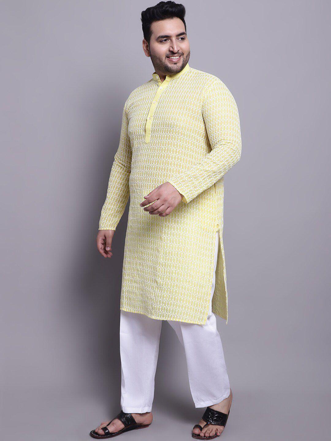 sojanya plus embroidered regular pure cotton kurta with pyjamas