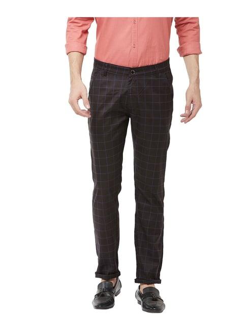 sojanya black & blue checks trousers