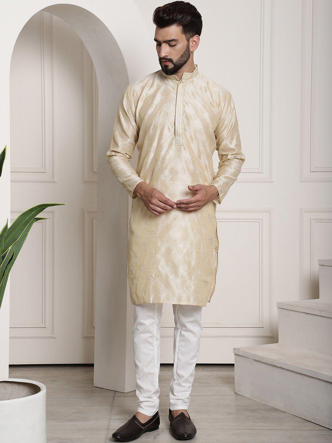 sojanya ethnic motifs embroidered regular kurta with churidar