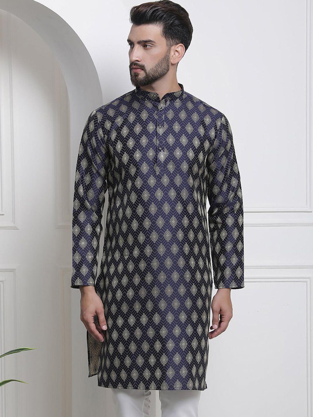 sojanya ethnic motifs embroidered silk cotton kurta