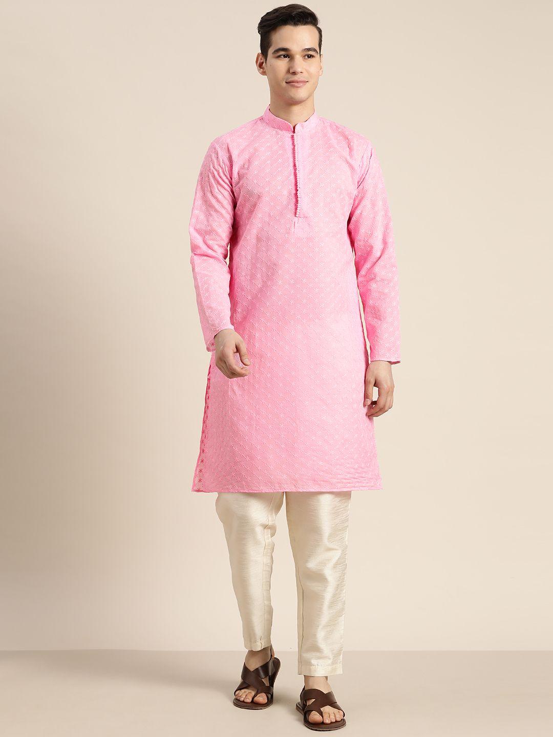 sojanya floral embroidered chikankari kurta