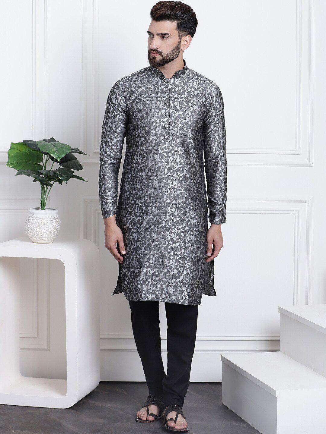 sojanya floral woven design straight kurta with churidar