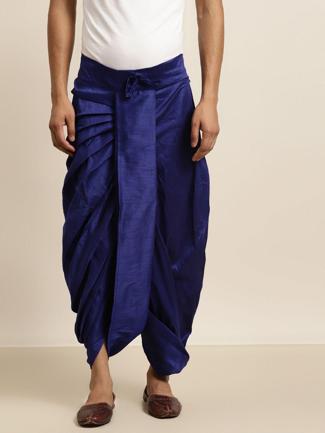 sojanya men blue solid dhoti pants