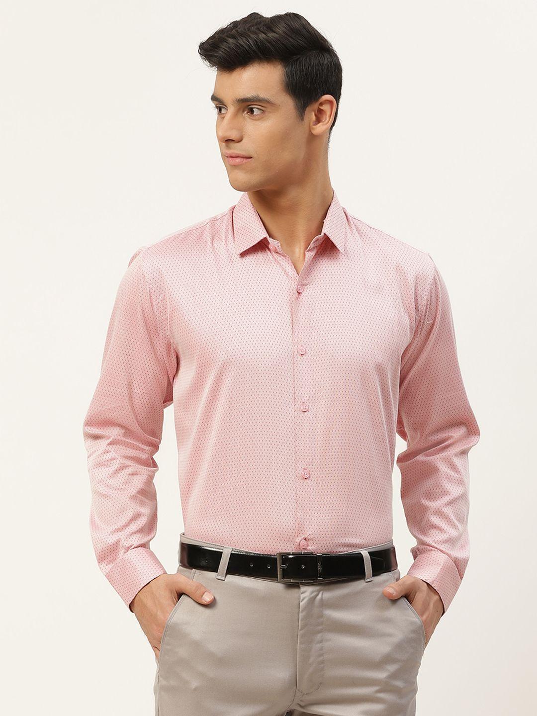 sojanya men pink classic formal shirt