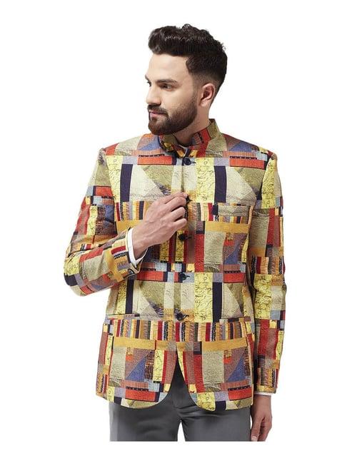 sojanya multicolor abstract print blazer