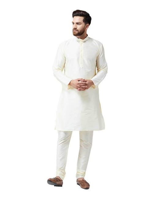 sojanya off white regular fit kurta set