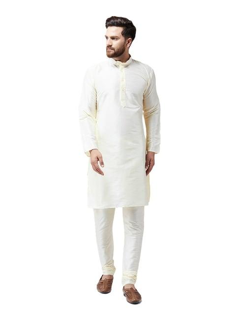 sojanya off white regular fit kurta set