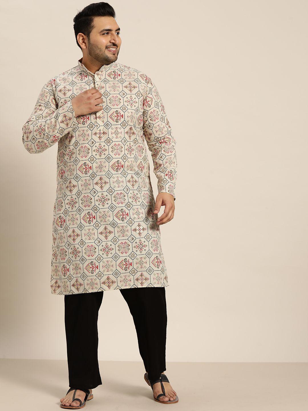 sojanya plus ethnic motifs printed kurta