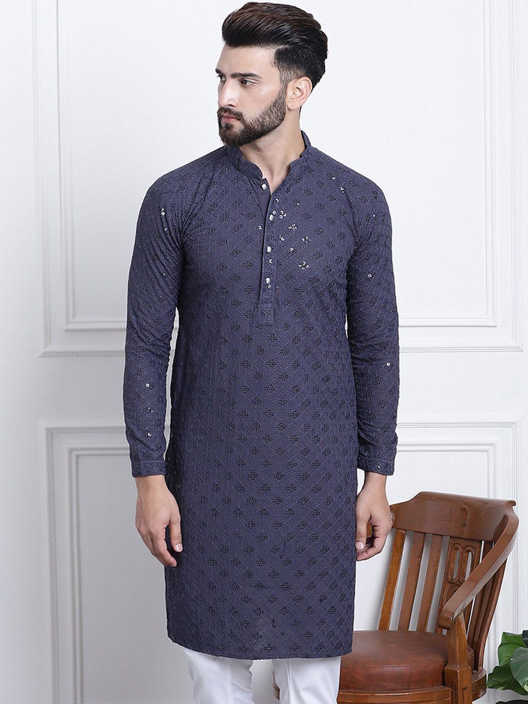 sojanya sequin embellished pure cotton kurta