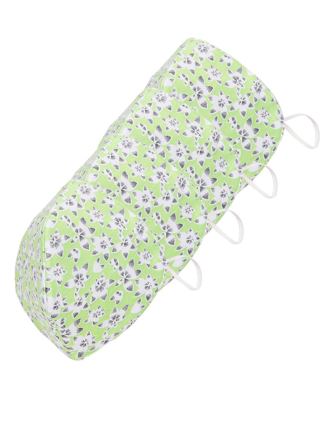 sojanya unisex pack of 4 green & white floral print 3-ply reusable outdoor cloth masks