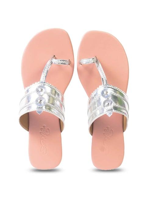 sole house women's silver toe ring sandals