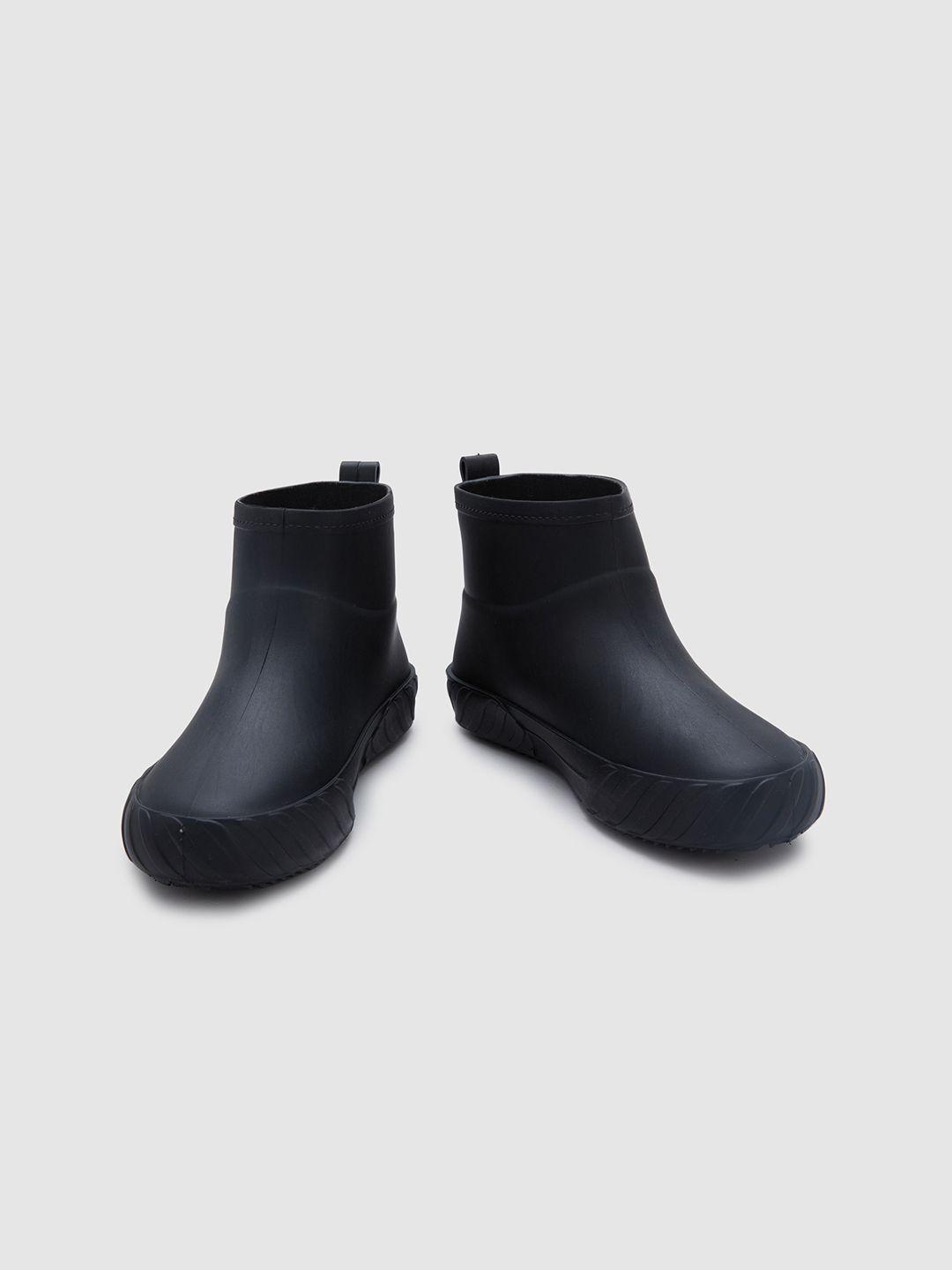sole to soul women round-toe flatform-heeled rain boots