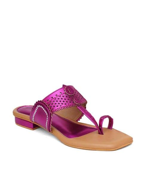 sole house women's pink toe ring sandals