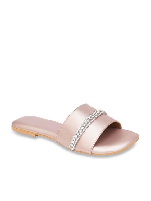 sole house women's rose gold casual sandals