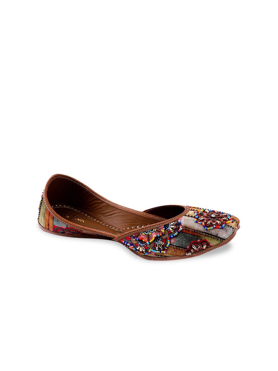 sole saga embellished leather ethnic mojaris