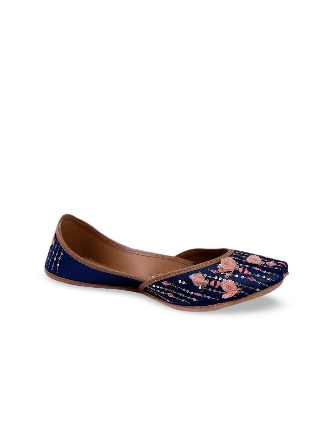 sole saga ethnic embellished square toe leather mojaris