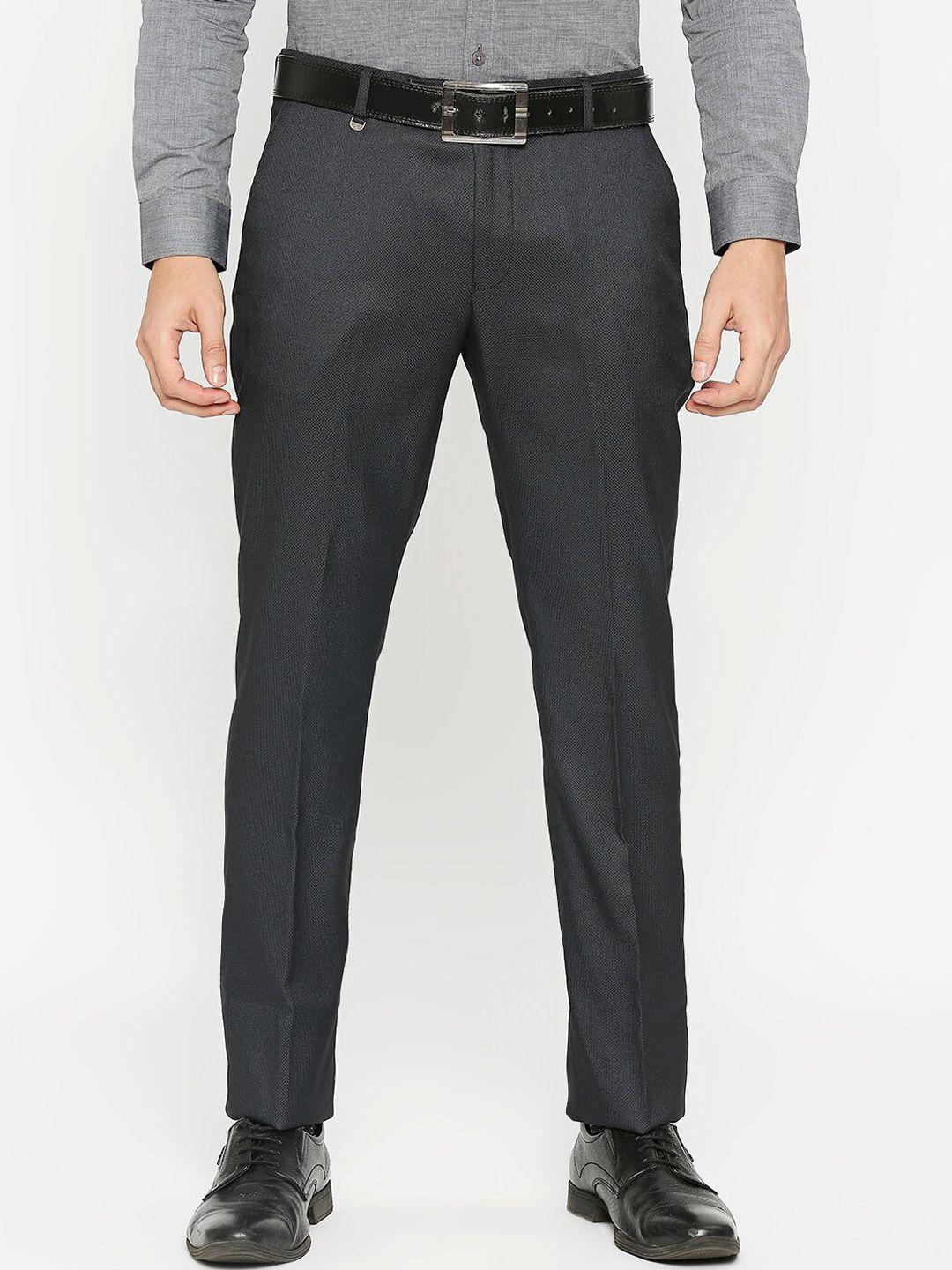 solemio men mid-rise plain formal trousers