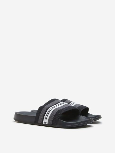 soleplay by westside black stripe detailed slides