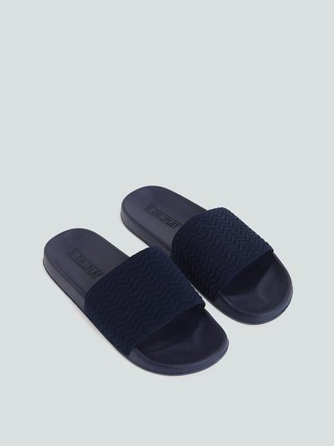 soleplay by westside blue knitted slides