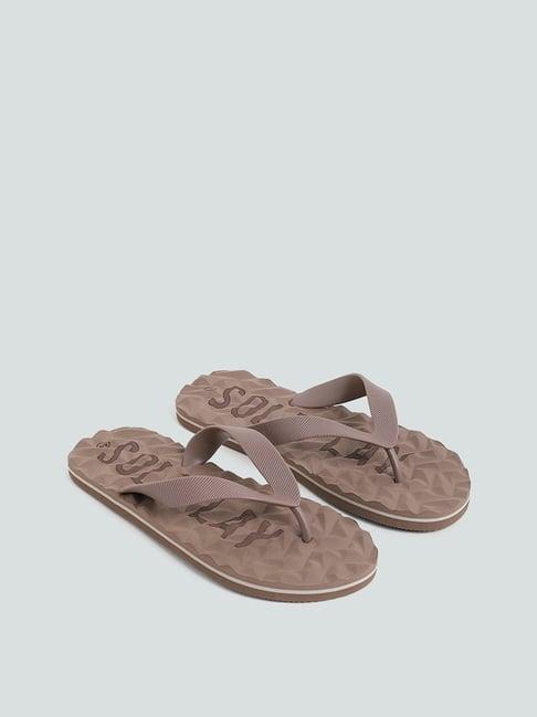 soleplay by westside taupe monotone flip flop