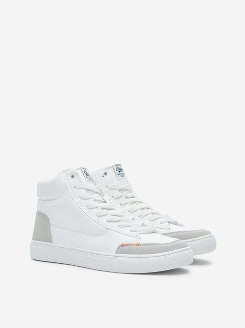 soleplay by westside white colour-blocked high-top boots