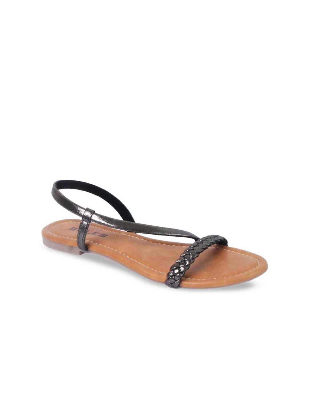 soles braided open toe flats with backstrap