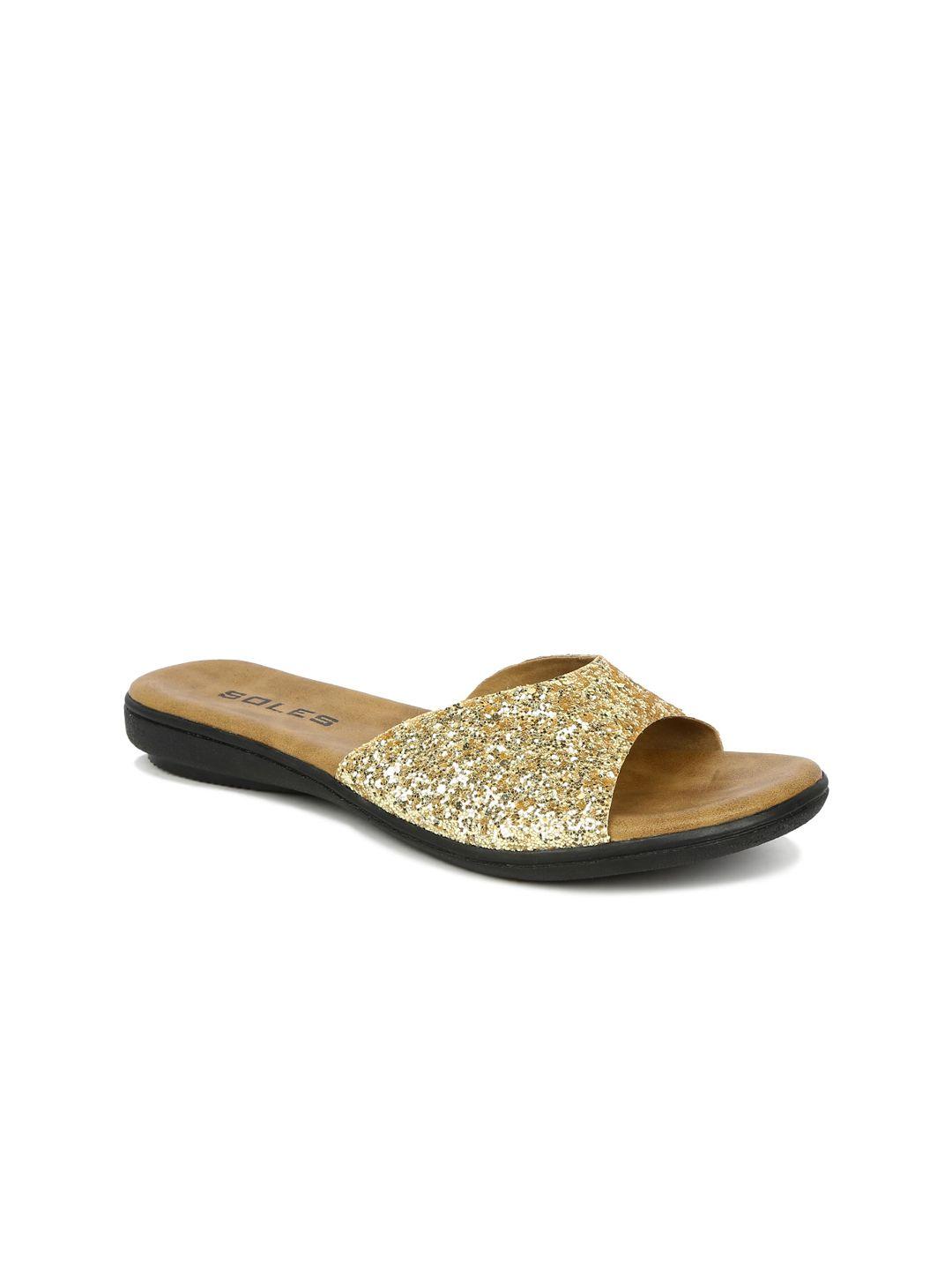 soles women embellished textured open toe flats