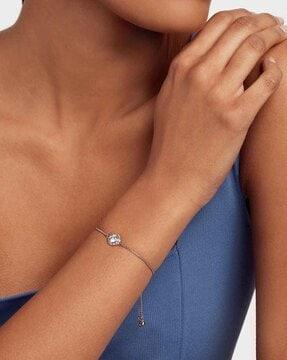 soleta solitaire crystal adjustable bracelet