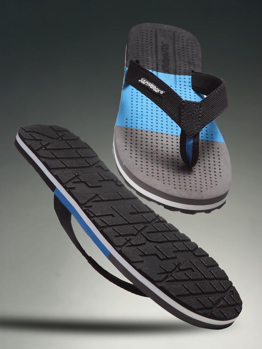 solethreads men black & blue solid thong flip-flops