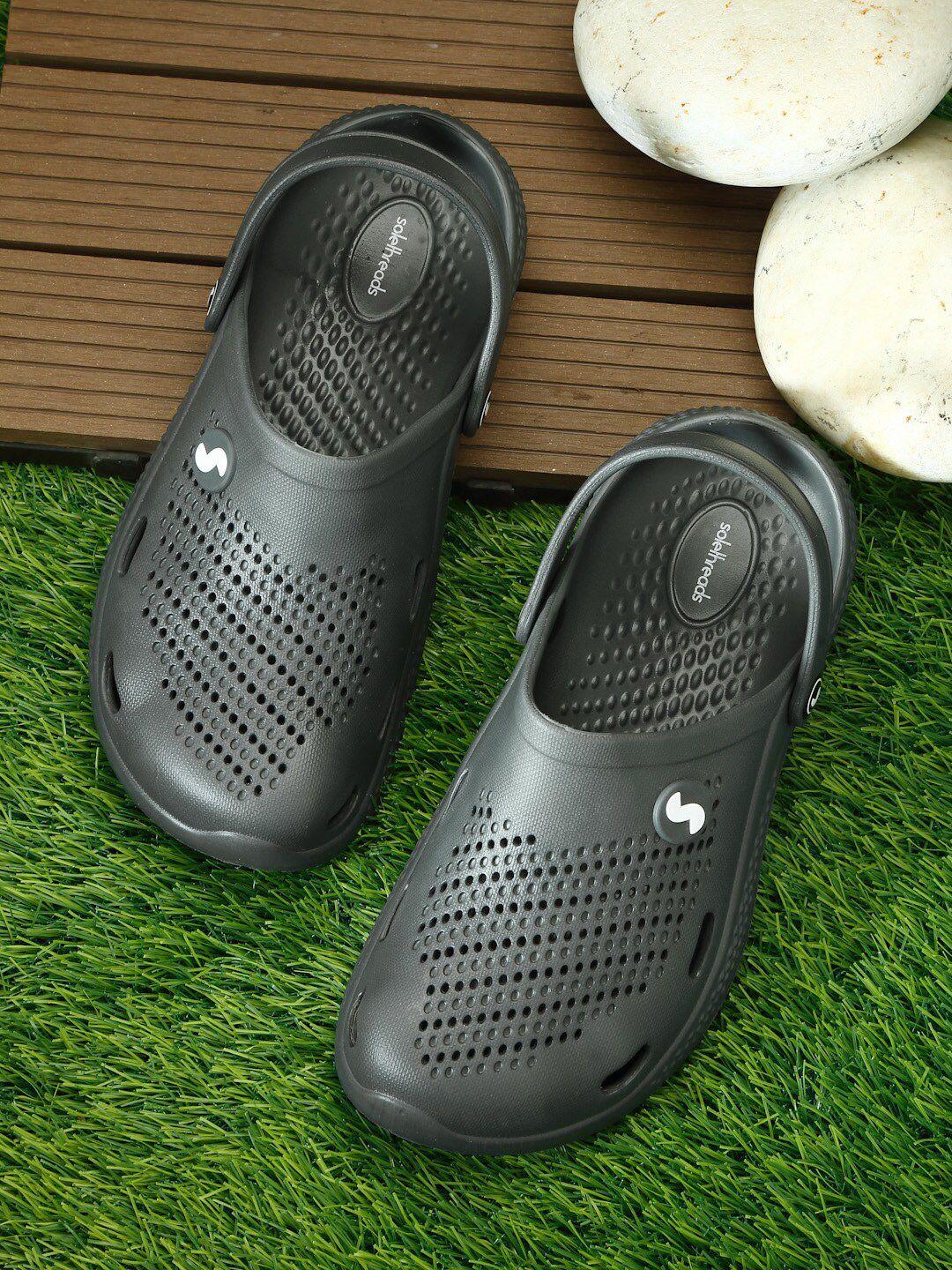 solethreads men grey clogs