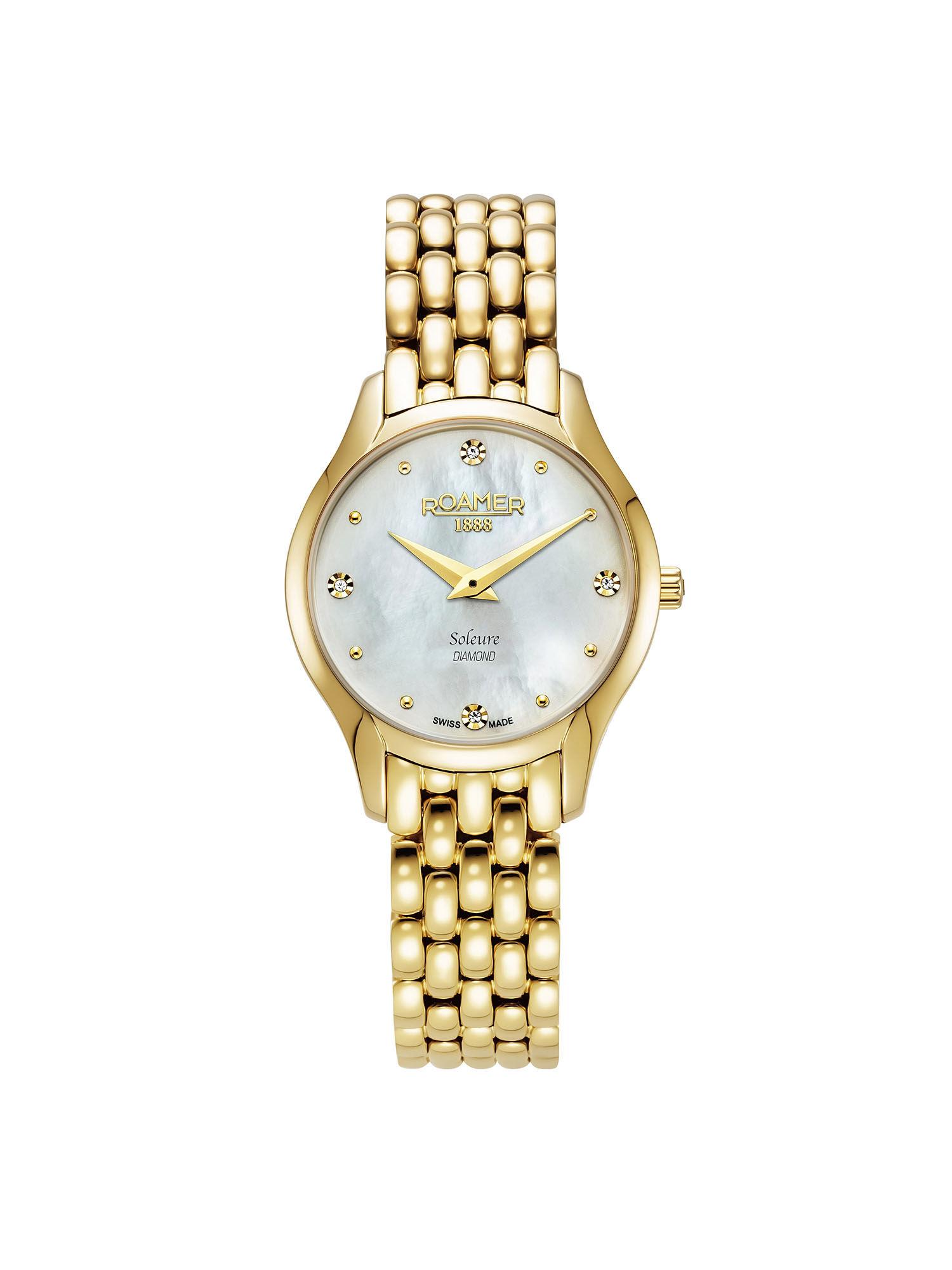 soleure quartz white mop round dial womens watch - 547857 48 25 50