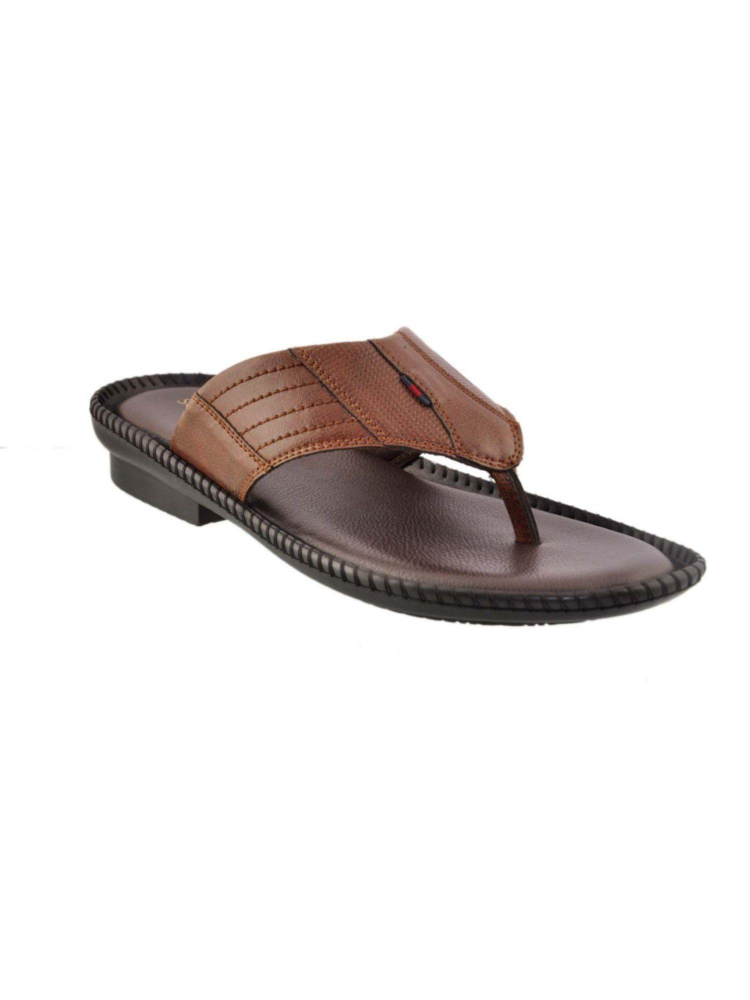 soleveda willson premium vegan synthetic tan casual chappal for men