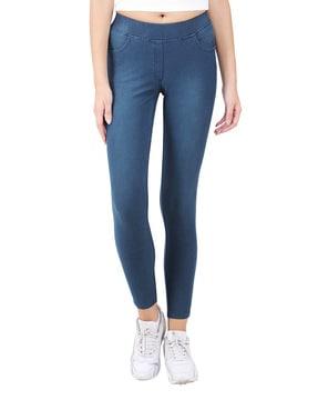 solid  ankle length jeggings