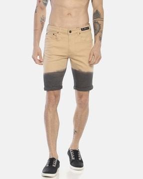 solid  slim fit shorts