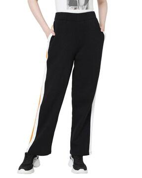 solid  straight track pant