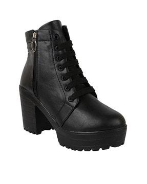 solid ankle length boots