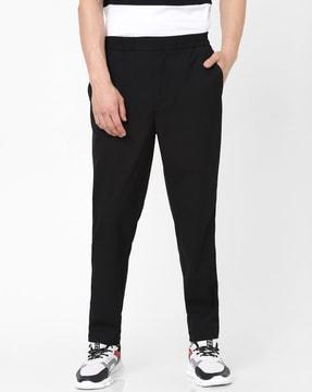 solid ankle length track pants