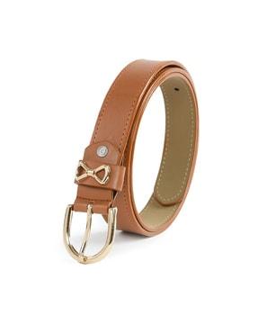 solid belt with metal accent