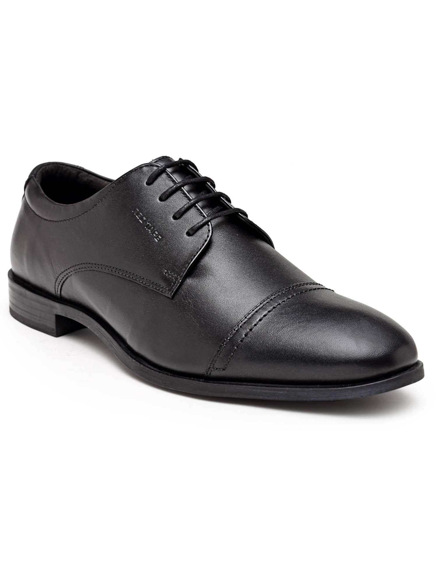 solid black derby shoes