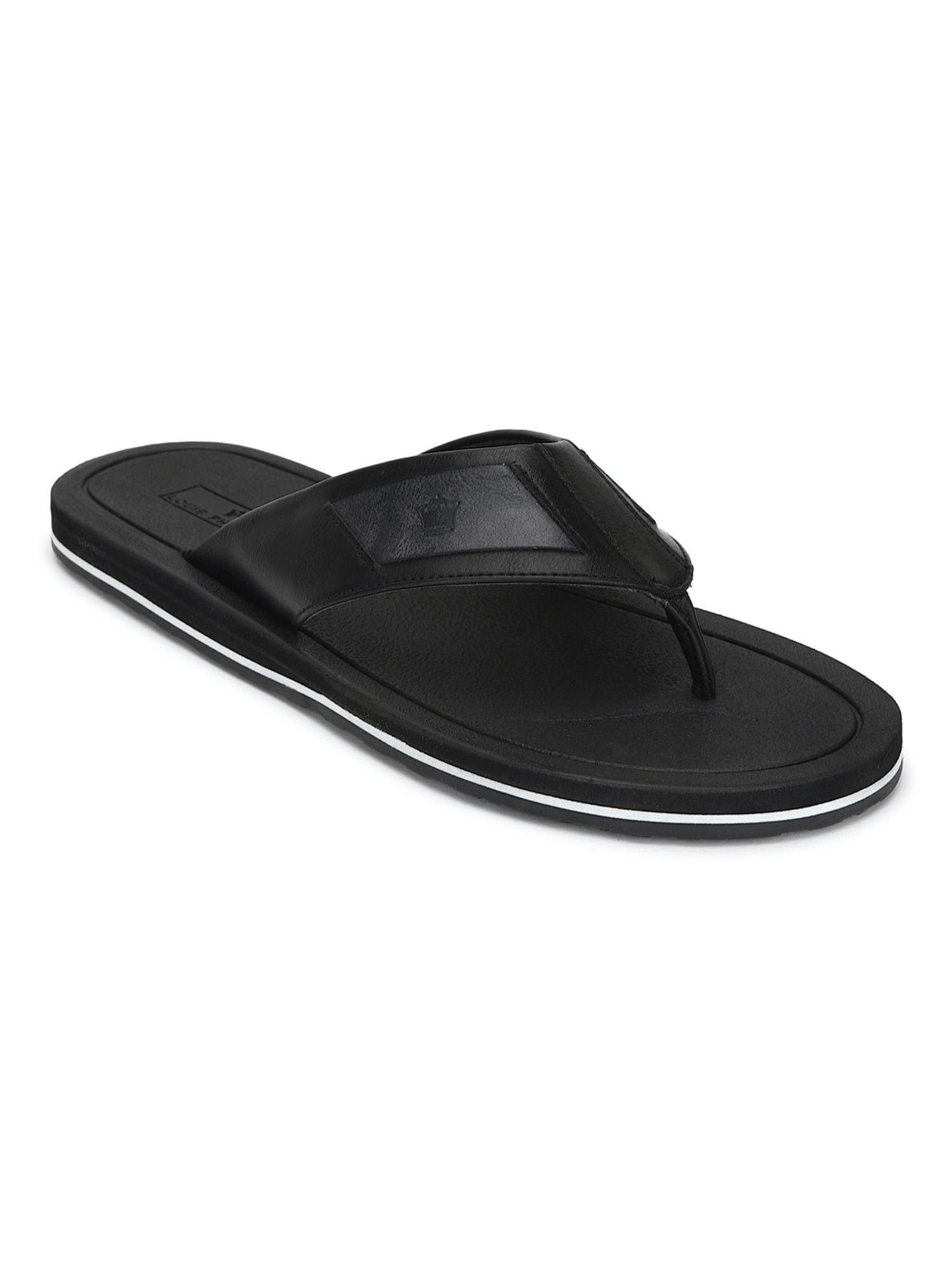 solid black flip flops