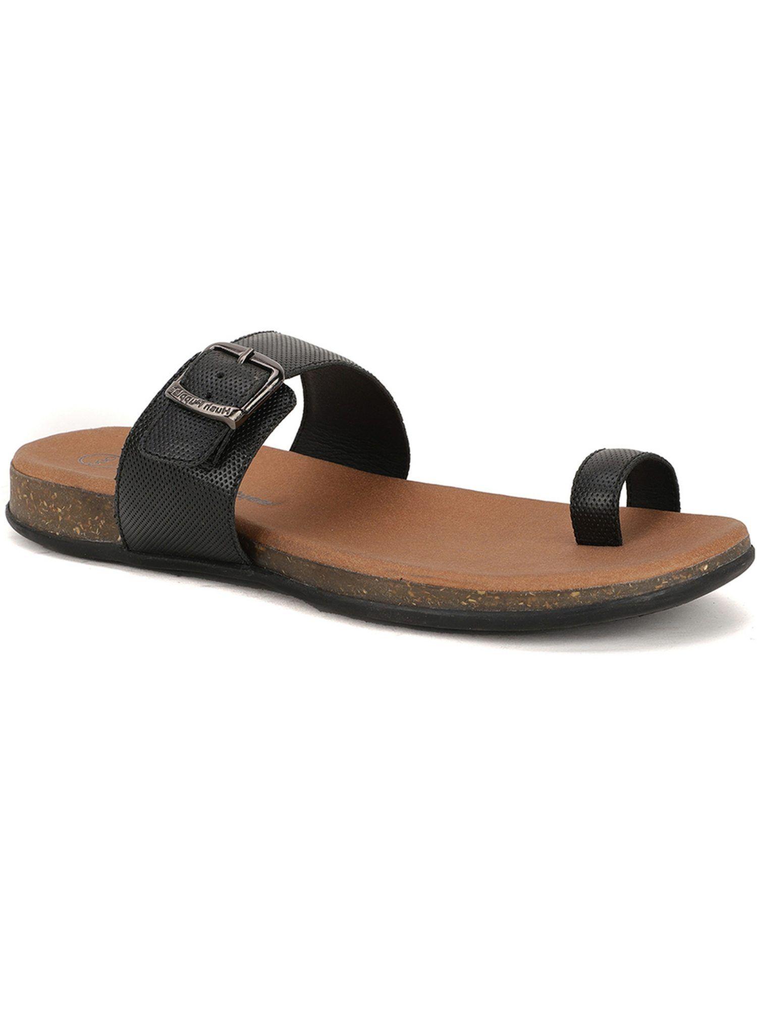 solid black sandals