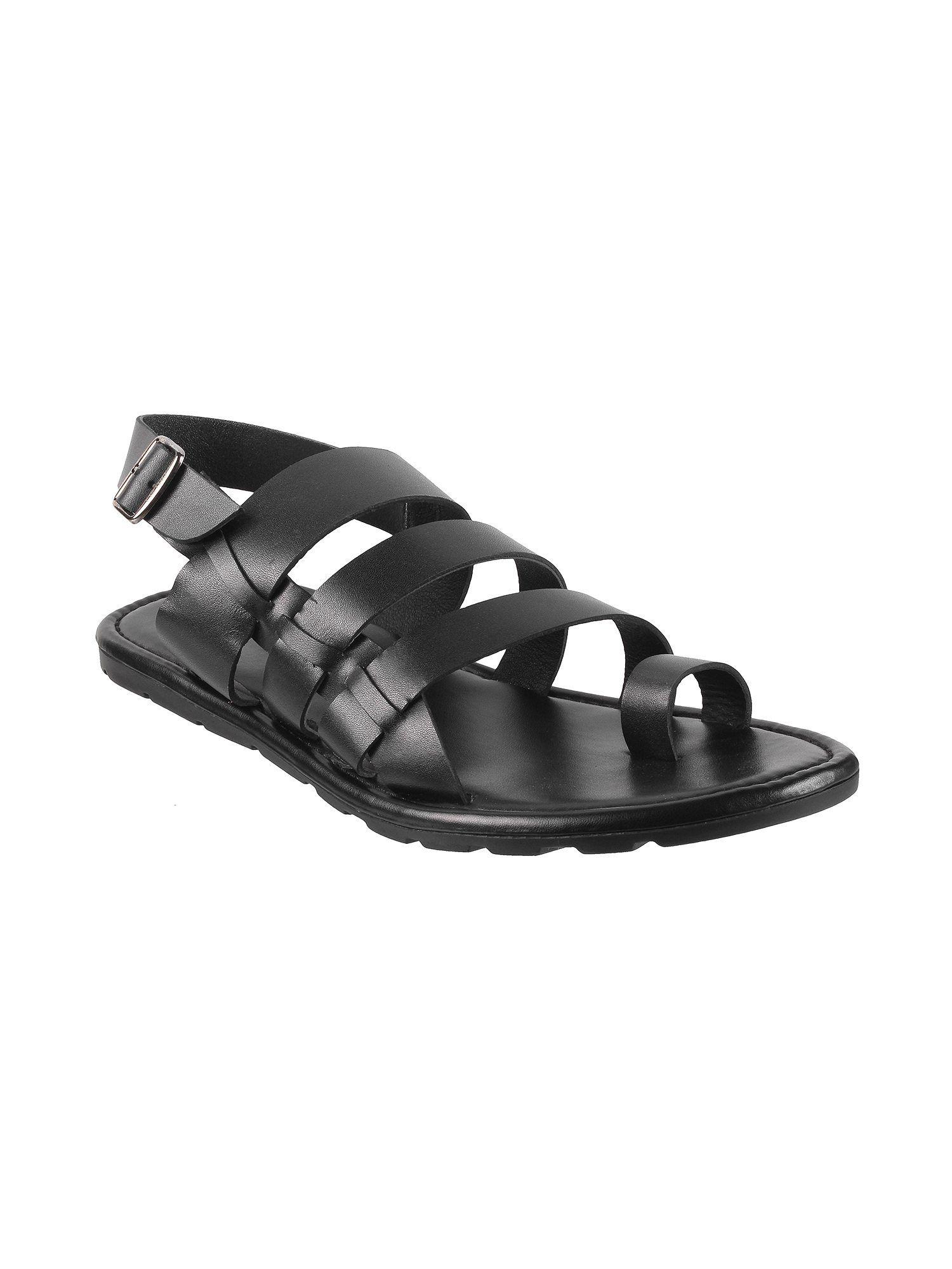 solid black sandals