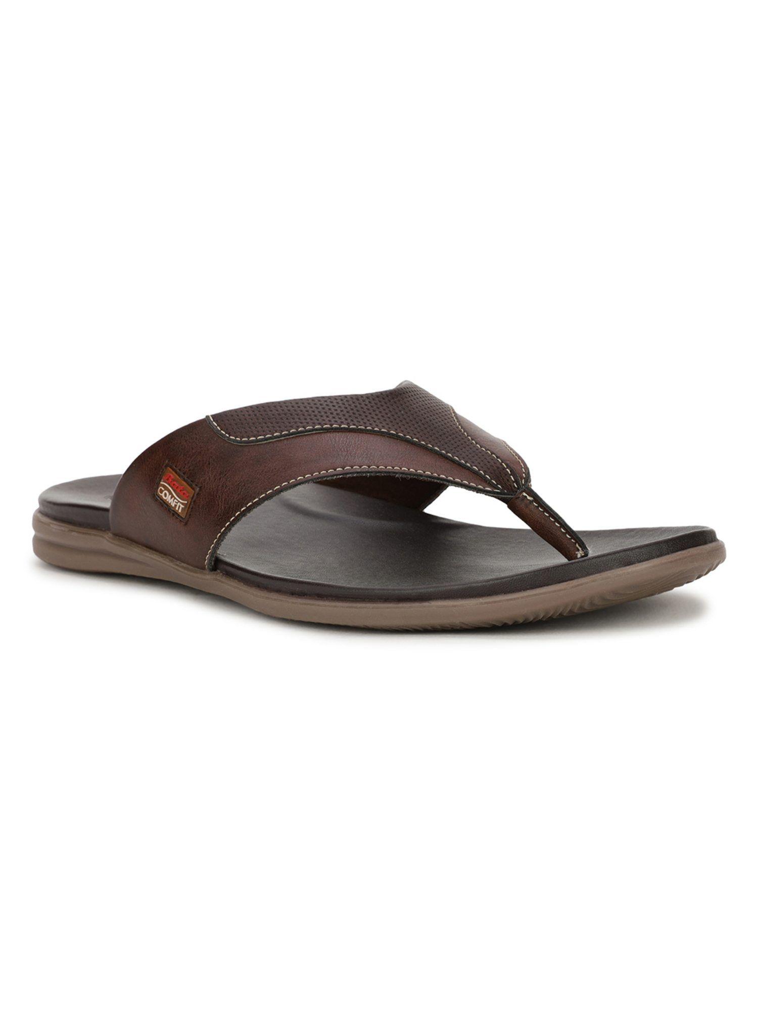 solid brown sandals