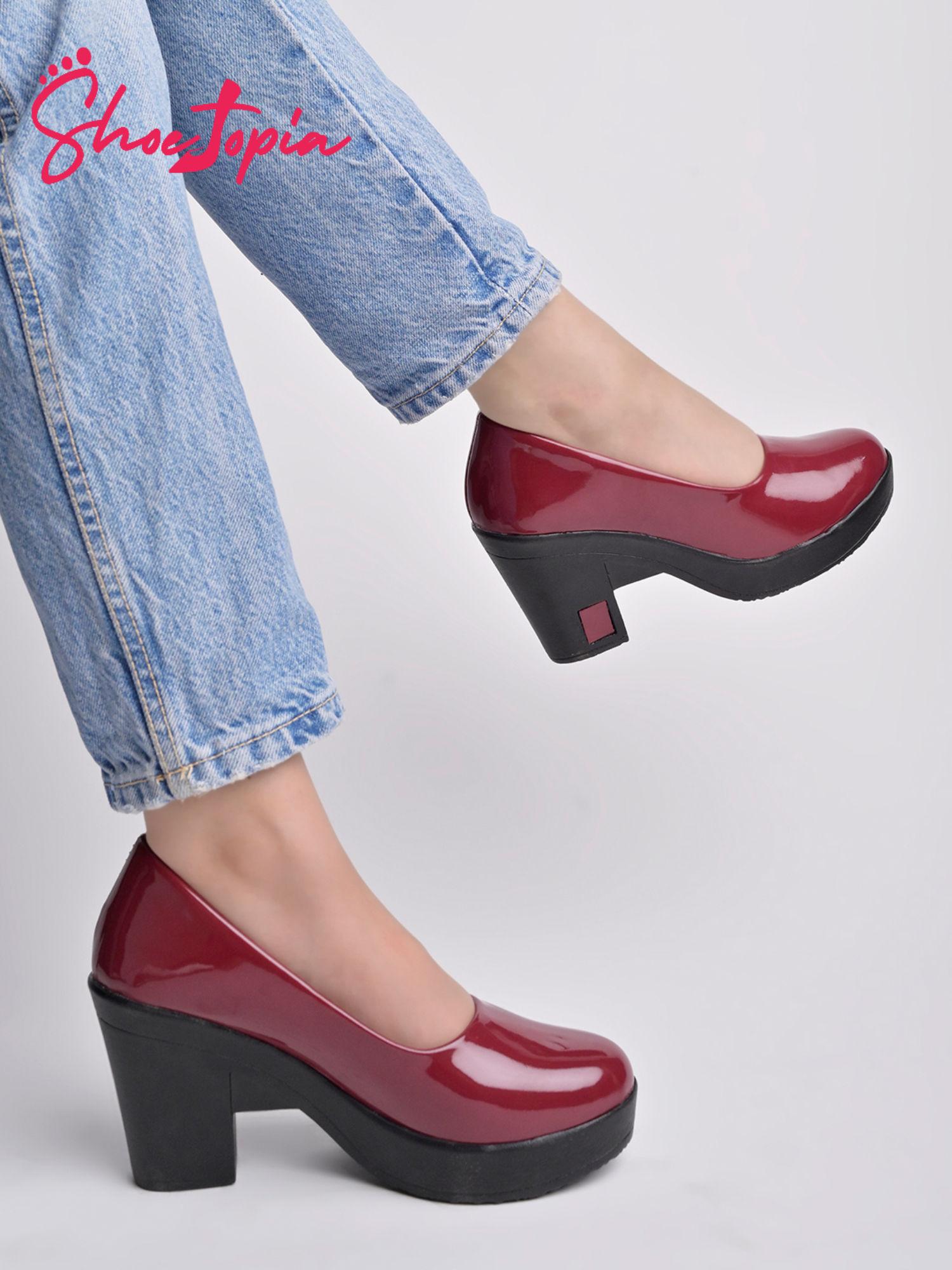 solid cherry pumps