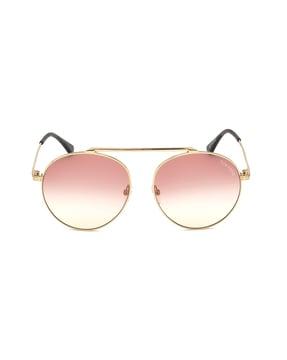 solid circular sunglasses