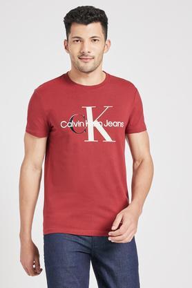 solid-cotton-lycra-slim-fit-men's-t-shirt---red