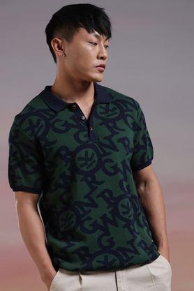 solid-cotton-polo-men's-t-shirt---green