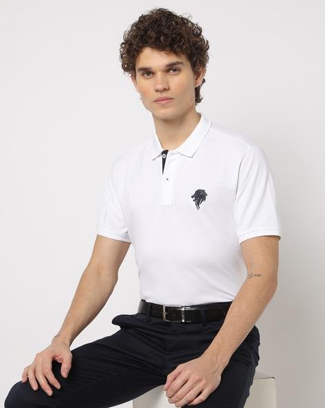 solid cotton polo t-shirt
